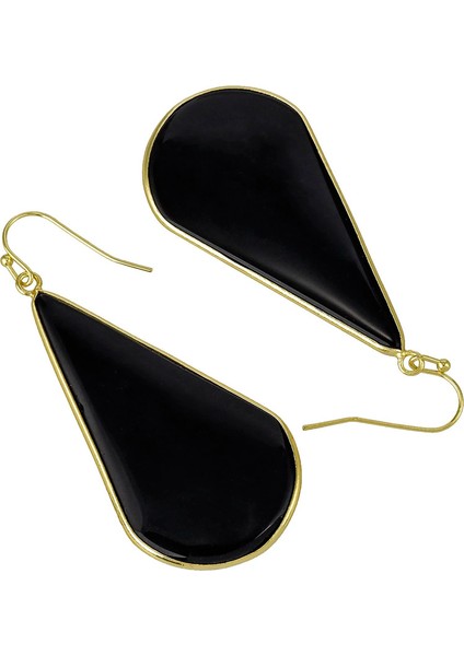 Geometrik Cam Altın Dangle Reiki Taş Damla Zarif Kadın Takı Küpe (Yurt Dışından) indirimleri