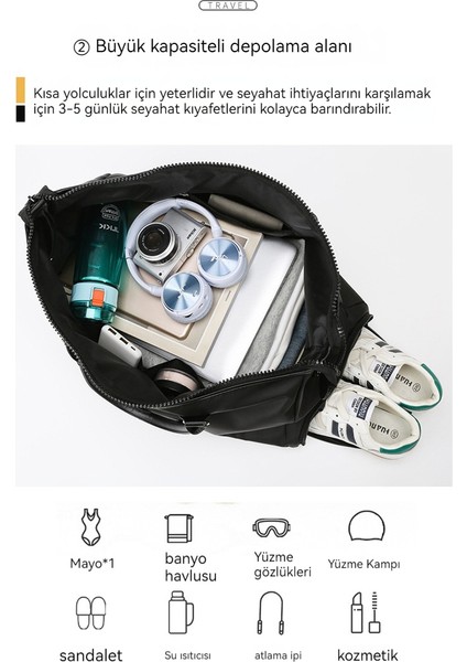 Moda Büyük Kapasiteli Omuz Taşınabilir Seyahat Çantası (Yurt Dışından)