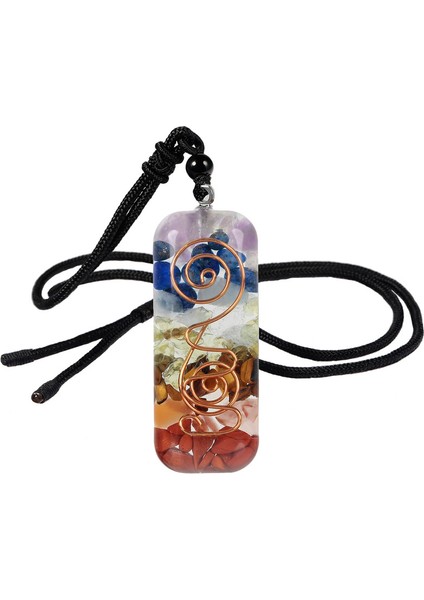 Doğal Kristal Taş Dikdörtgen Geometri Reçine Charms Şanslı Muska Ayarlanabilir Takı Unisex Için Kolye (Yurt Dışından)