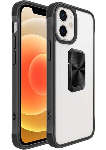 iPhone 12 - Uyumlu Wowcase V-Bax Kapak-Siyah