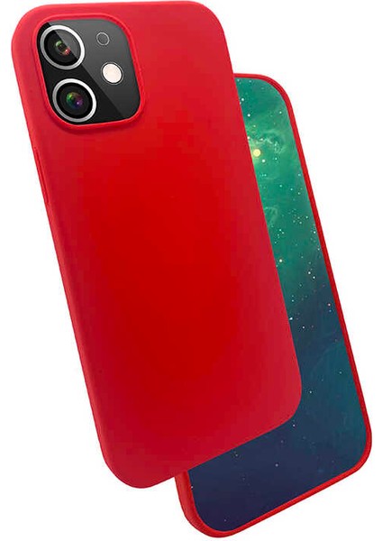 iPhone 12 - Uyumlu Wowcase Silk Silikon-Kırmızı