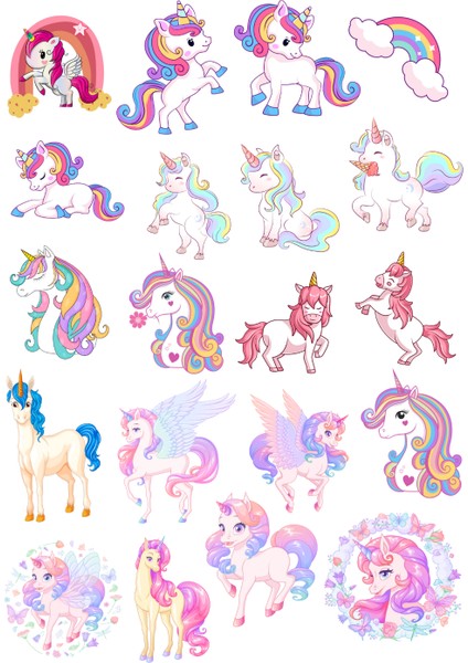 Fun Life 65 Parça Unicorn Sticker Seti