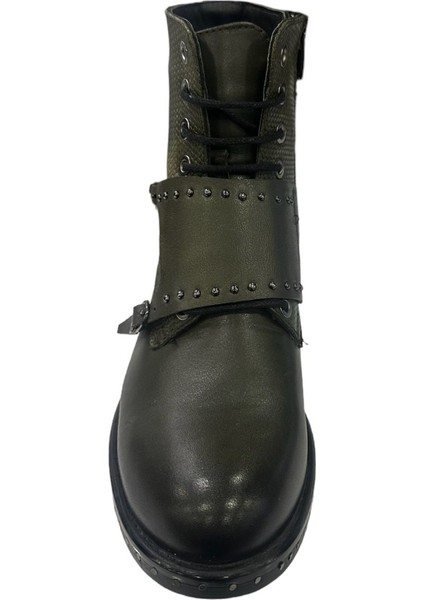 1852507 22 Kadın Hakiki Deri Bot Yeşil modelleri