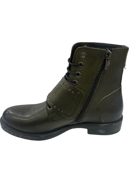 1852507 22 Kadın Hakiki Deri Bot Yeşil fırsatları