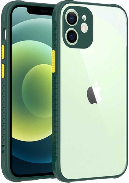 iPhone 12 - Uyumlu ​​wowcase Kaff Kapak-Koyu Yeşil