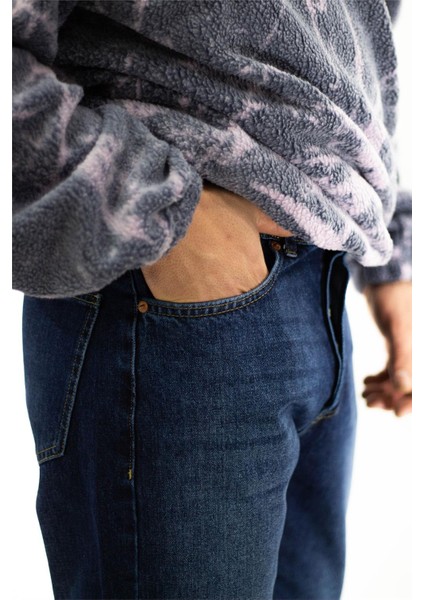 Loose Fit Pantolon Mavi