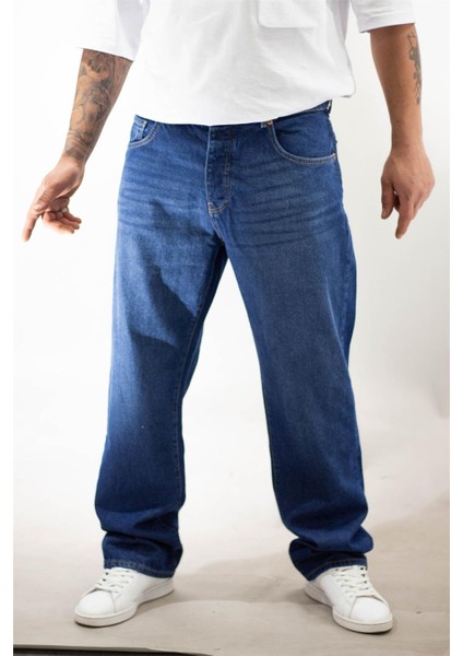 Baggy Jean Pantolon Açık Mavi