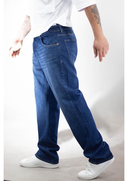 Baggy Jean Pantolon Açık Mavi