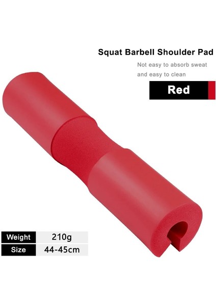 Kırmızı Stil Squat Pad - Squats Için Köpük Halter Pedi Yastık, Lunges & Kalça Thrusts Için Bar Dolgusu - Standart Olimpik Ağırlık Bar Pad (Yurt Dışından)