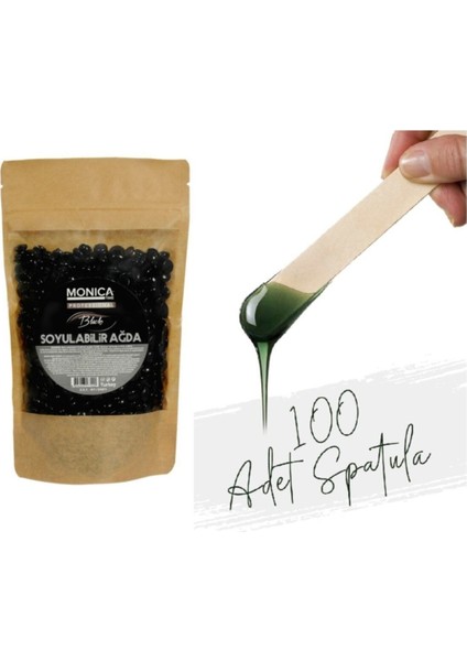 Black Boncuk Ağda 250 gr + 100'LÜ Ahşap Spatula Set