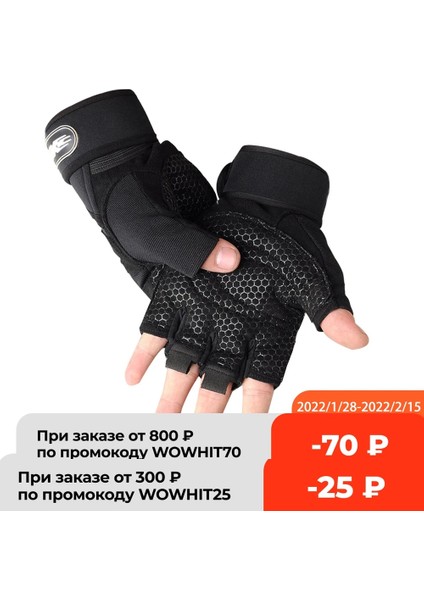 Siyah Stil Xl Beden Erkekler Fitness Ağır Eğitim Eldivenleri Vücut Geliştirme Yarım Parmak Eldiven Kaymaz Genişletilmiş Bilek Desteği Halter Sporları (Yurt Dışından) modelleri