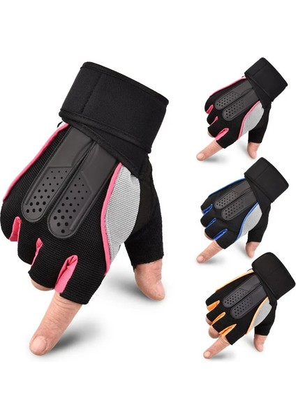 Pembe Siyah Stil M Beden 1 Çift Spor Ağır Eğitim Yarım Parmak Eldiven Kaymaz Genişletilmiş Dambıl Giyilebilir Bilek Desteği Pull-Up Halter (Yurt Dışından) fiyatları