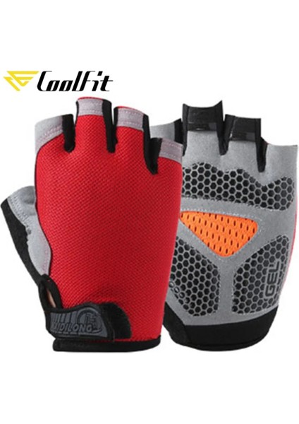 B Tipi - Kırmızı Stil L Beden Coolfit Nefes Alabilir Spor Eldivenleri Silikon Palmiye Boş Sırt Spor Eldivenleri Halter Egzersiz Dambıl Crossfit Vücut Geliştirme (Yurt Dışından)