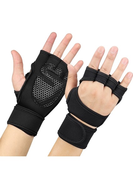 A-Siyah Yok Bilek Stili L Beden 1 Çift Kayma Spor Salonu Fitness Eldiven Darbeye Dayanıklı Ağırlık Kaldırma Eğitim Eldiven Erkekler Kadınlar Için Yarım Parmak Mtb Bisiklet Eldiven (Yurt Dışından) indirimleri