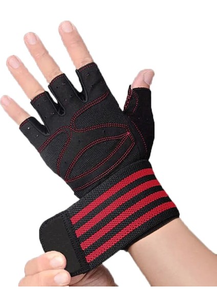 Siyah Logo Stili Yok L Beden Erkekler Kadınlar Spor Eldivenleri Halter Egzersiz Eldivenleri Bilek Desteği ile Kaymaz Spor Salonu Fitness Eldivenleri Ağırlık Kaldırma Çapraz Eğitim (Yurt Dışından) fırsatları