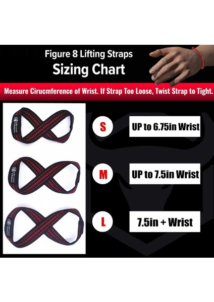 Chaoduo Shop Pembe Tarzı M Beden Şekil 8 Ağırlık Kaldırma Askıları Deadlift Pull-Up'lar Için Bilek Kayışı Yatay Bar Powerlifting Gym Fitness Vücut Geliştirme Ekipmanı (Yurt Dışından)