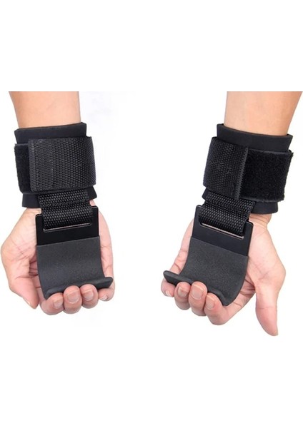 1 Çift Blackc A Stili Bilek Kayışları Ağırlık Kaldırma Kancaları Pull Ups Egzersiz Kancası Spor Salonu Fitness Seti Halter Ağır Hizmet Tipi Güç Kaldırma Sapları Yastıklı (Yurt Dışından)