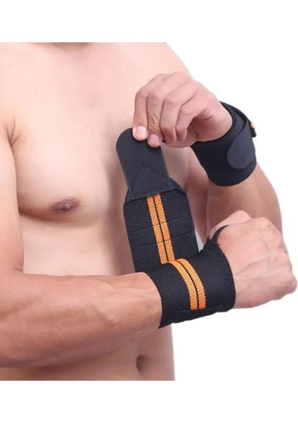 Kırmızı Stil 1 Adet Nefes Bileklik Elastik Bilek Sargı Halter Halter Bandajları Spor Salonu Vücut Geliştirme Ekipmanları Aksesuarları Crossfit (Yurt Dışından) modelleri