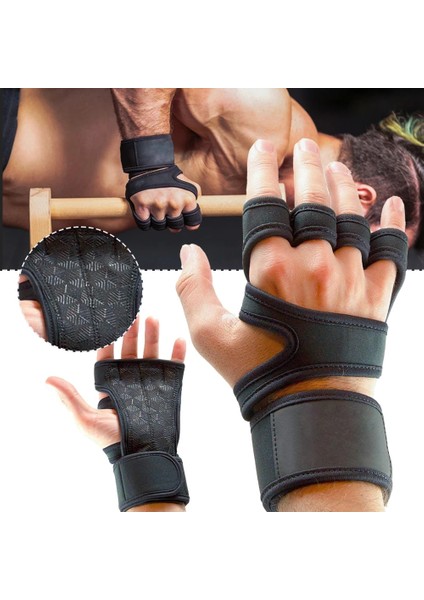 A-Siyah Yok Bilek Stili Xl Beden Ağırlık Kaldırma Eğitim Eldivenleri Erkek Kadın Gym Fitness Spor Dambıl Halter Eldiven Vücut Geliştirme El Palm Bilek Koruyucu Eldiven (Yurt Dışından) fiyatları