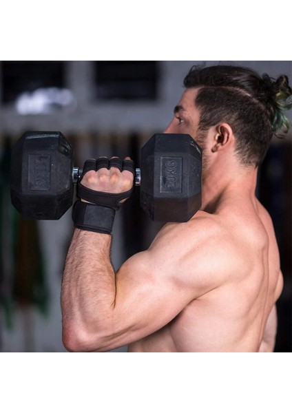 A-Siyah Yok Bilek Stili Xl Beden Ağırlık Kaldırma Eğitim Eldivenleri Erkek Kadın Gym Fitness Spor Dambıl Halter Eldiven Vücut Geliştirme El Palm Bilek Koruyucu Eldiven (Yurt Dışından) modelleri