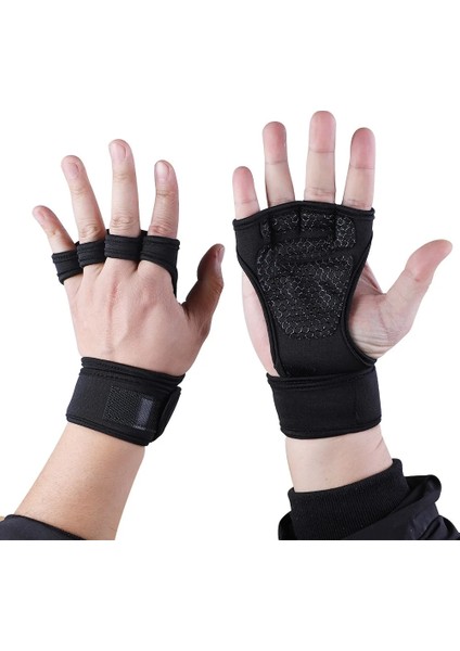 A-Siyah Yok Bilek Stili L Beden Ağırlık Kaldırma Eğitim Eldivenleri Erkek Kadın Gym Fitness Spor Dambıl Halter Eldiven Vücut Geliştirme El Palm Bilek Koruyucu Eldiven (Yurt Dışından) fırsatları