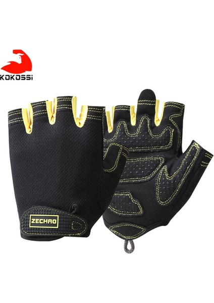 B Tipi - Koyu Mavi Stil Xl Beden Kokossi Spor Halter Eldivenleri Yarım Parmak Kaymaz Doğa Sporları Bisiklet Eldiven Mitten Erkek Kadın Bisiklet Binme Eldivenleri (Yurt Dışından) fırsatları