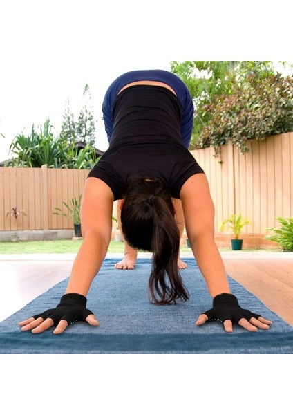 Siyah Stil Yoga Eldivenleri Unisex Kaymaz Spor Eldivenleri Spor Salonu Yoga Pilates Dengesi Sıcak Egzersiz Fitness Yarım Parmak El Koruyucu Eldiven (Yurt Dışından) fiyatları