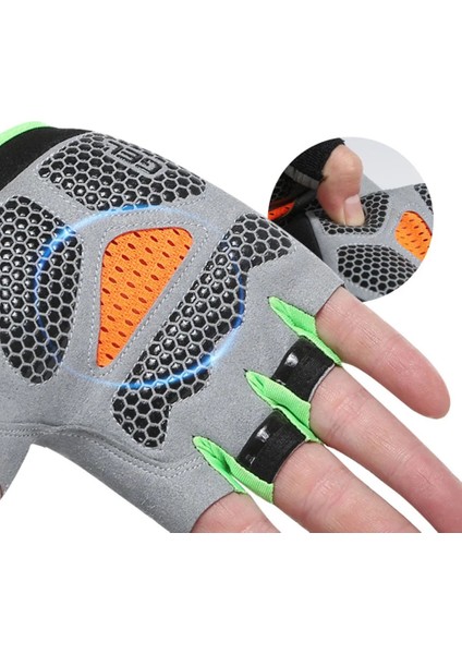 B Tipi - Kırmızı Stil L Beden Yaz Erkek Kadın Spor Eldivenleri Spor Halter Bisiklet Yoga Vücut Geliştirme Eğitimi Ince Nefes Kaymaz Yarım Parmak Eldiven (Yurt Dışından) fırsatları