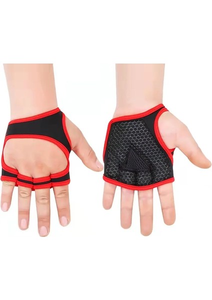 F Stili Xl Beden Kadınlar ve Erkekler Ağırlık Kaldırma Spor Salonu Eğitim Eldivenleri Genişletilmiş Bileklik Kaymaz Aşınmaya Dayanıklı Açık Parmaksız Koşu Eldivenleri (Yurt Dışından)