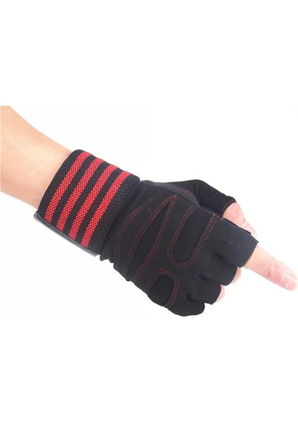 Kırmızı Eldiven Tarzı L Beden Ağır Egzersiz Vücut Geliştirme Spor Salonu Eğitim Fitness Handschuhe Egzersiz Crossfit Eldivenler Için Bilek Desteği ile Halter Eldivenleri (Yurt Dışından)