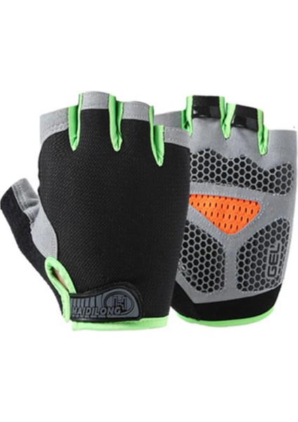 B Tipi--Yeşil Stil Xl Beden Yaz Erkek Kadın Spor Eldivenleri Spor Halter Bisiklet Yoga Vücut Geliştirme Eğitimi Ince Nefes Kaymaz Yarım Parmak Eldiven (Yurt Dışından)