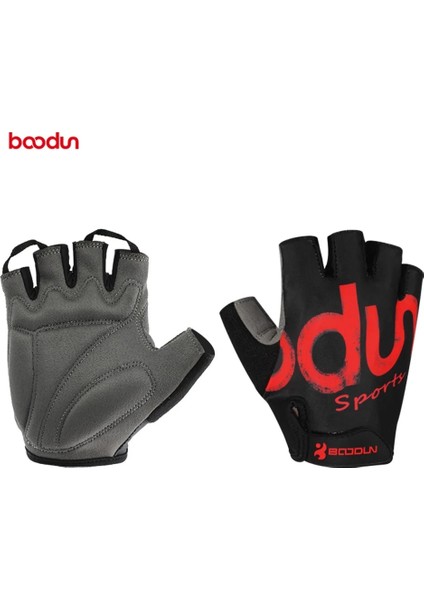 Siyah Kırmızı Stil Xl Beden Boodun Yaz Spor Salonu Fitness Eldivenleri Erkek Kadın Ağırlık Kaldırma Spor Egzersiz Eğitimi Eldivenleri Elastik Likra Yarım Parmak Bisiklet Eldivenleri (Yurt Dışından)