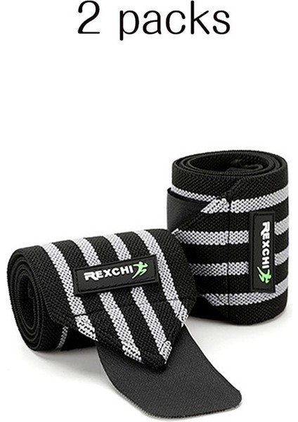 2 Adet Gri Tarzı Spor Salonu Fitness Halter Bracers Powerlifting Bileklik Desteği Elastik Bilek Sargıları Spor Güvenliği Için Bandajlar Brace (Yurt Dışından)