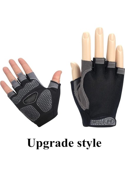 Siyah Yeşil Stil L Beden Yaz Erkek Kadın Spor Eldivenleri Spor Halter Bisiklet Yoga Vücut Geliştirme Eğitimi Ince Nefes Kaymaz Yarım Parmak Eldiven (Yurt Dışından) indirimleri