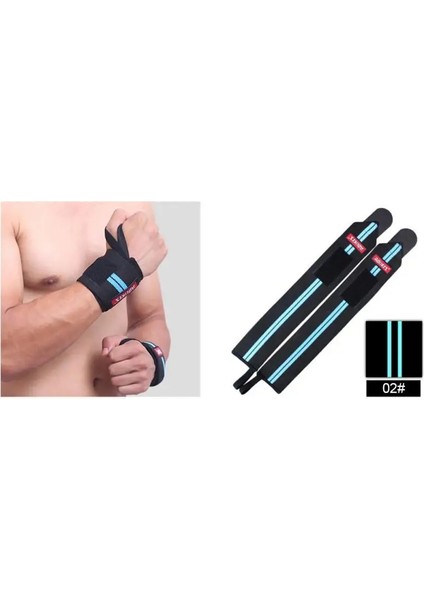 Mavi Stil Halter Spor Bileklik Gym Fitness Powerlifting Bracers Destek Elastik Bilek Sargıları Spor Güvenliği Için Bandajlar (Yurt Dışından) indirimleri