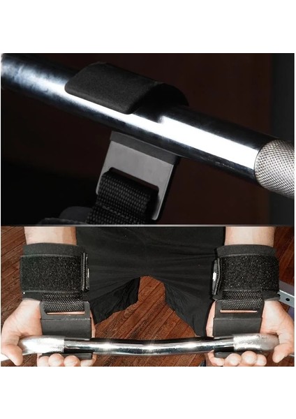 1 Adet Siyah A Stili Bilek Kayışları Ağırlık Kaldırma Kancaları Pull Ups Egzersiz Kancası Spor Salonu Fitness Seti Halter Ağır Hizmet Tipi Güç Kaldırma Sapları Yastıklı (Yurt Dışından) fırsatları