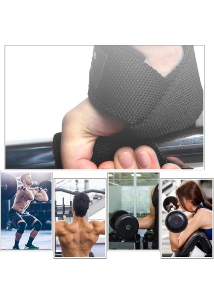 Siyah Stil Skdk 1 Çift Halter El Kemeri Kaymaz Spor Spor Bilek Sarar Sapanlar Spor Salonu Desteği Kaldırma Kavrama Kemeri Spor Vücut Geliştirme (Yurt Dışından) fırsatları