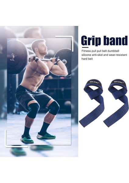 Siyah Stil Skdk 1 Çift Halter El Kemeri Kaymaz Spor Spor Bilek Sarar Sapanlar Spor Salonu Desteği Kaldırma Kavrama Kemeri Spor Vücut Geliştirme (Yurt Dışından) indirimleri