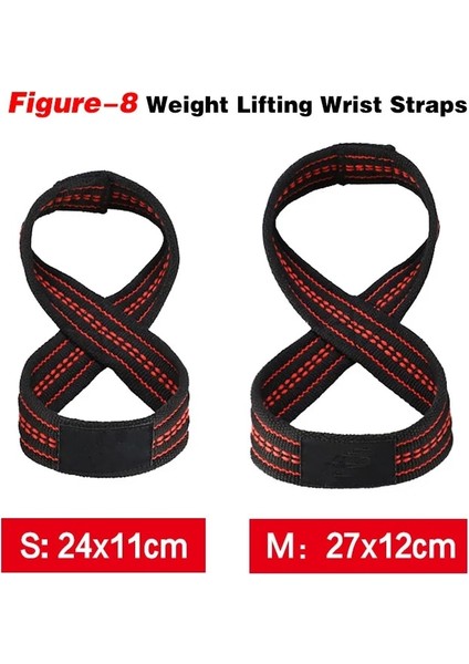 Siyah Stil M Beden Şekil 8 Ağırlık Kaldırma Askıları Deadlift Pull-Up'lar Için Bilek Kayışı Yatay Bar Powerlifting Gym Fitness Vücut Geliştirme Koruması (Yurt Dışından) modelleri