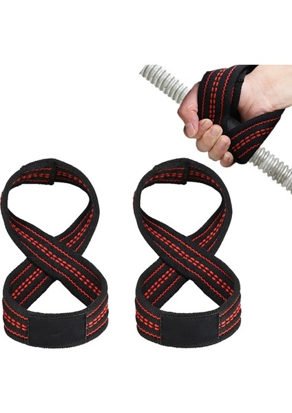 Siyah Stil M Beden Şekil 8 Ağırlık Kaldırma Askıları Deadlift Pull-Up'lar Için Bilek Kayışı Yatay Bar Powerlifting Gym Fitness Vücut Geliştirme Koruması (Yurt Dışından) fırsatları