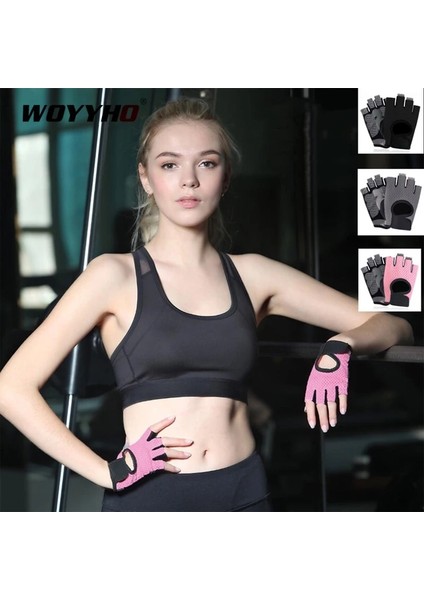 Pembe Tarzı M Beden Kadın Erkek Spor Eldivenleri Spor Salonu Kaymaz Eğitim Bodybulding Eldivenleri Nefes Alabilir Bisiklet Eğitimi Yürüyüş Yarım Parmak Eldiven (Yurt Dışından) modelleri