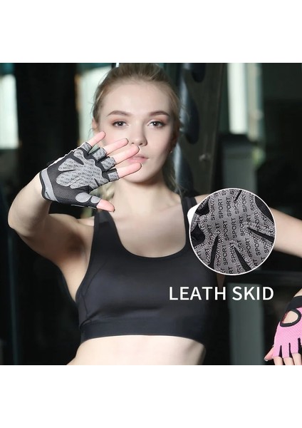 Pembe Tarzı M Beden Kadın Erkek Spor Eldivenleri Spor Salonu Kaymaz Eğitim Bodybulding Eldivenleri Nefes Alabilir Bisiklet Eğitimi Yürüyüş Yarım Parmak Eldiven (Yurt Dışından) fırsatları