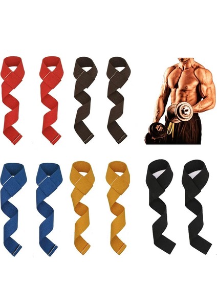Kırmızı Stil 2 Adet Spor Salonu Kaldırma Sapanlar Ağırlık Kaldırma Bilek Ağırlık Kemeri Vücut Geliştirme Eldivenleri Kadın Erkek Spor Crossfit Barbells Güç (Yurt Dışından) indirimleri