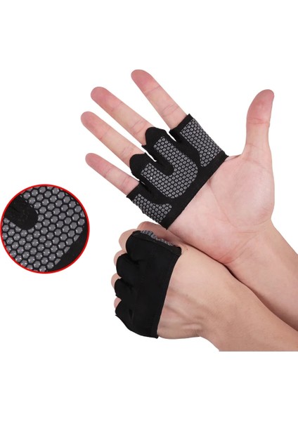 Chaoduo Shop Silver Gloves Style S Beden Gym Fitness Half Finger Gloves Men Women For Crossfit Workout Gloves Dumbell Power Weight Lift Bodybuilding Hand Protector Glove (Yurt Dışından)