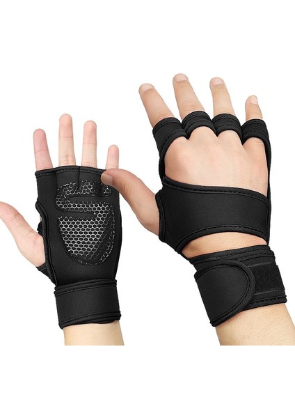 Siyah Stil M Beden Bilek Kemeri Vücut Geliştirme Fitness Spor Eldivenleri Crossfit Ağırlık Kaldırma Eldivenleri Kadın Erkek Bisiklet Bisiklet Eldivenleri Halter Dambıl (Yurt Dışından)