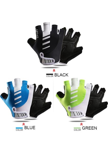 Siyah Bir Stil L Beden Loogdeel Halter Yarım Parmak Eldiven Anti-Ter Kaymaz Rahat Nefes Spor Doğa Sporları Halter Eldivenleri (Yurt Dışından) indirimleri