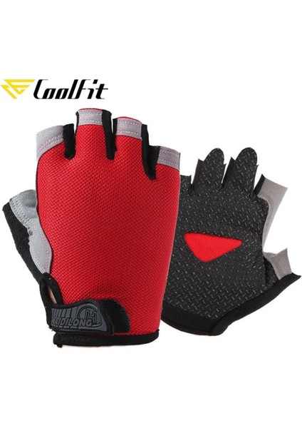 Tip A--Kırmızı Stil S Beden Coolfit Nefes Alabilir Spor Eldivenleri Silikon Palmiye Boş Sırt Spor Eldivenleri Halter Egzersiz Dambıl Crossfit Vücut Geliştirme (Yurt Dışından)