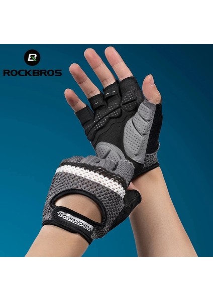 Chaoduo Shop S246 Stili S Beden Rockbros Breathable Fitness Gloves Silicone Palm Hollow Back Gym Gloves Weightlifting Workout Dumbbell Bodybuilding Gloves (Yurt Dışından)