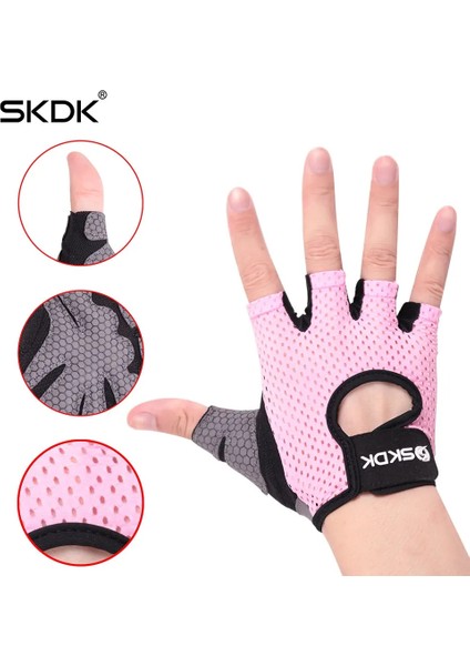 Gri Tarzı L Beden Skdk Yarım Parmak Elastik Spor Salonu Eldivenleri Silikon Kaymaz Nefes Alabilir Vücut Geliştirme Egzersiz Crossfit Eldiven Guantes Gimnasio (Yurt Dışından) fırsatları