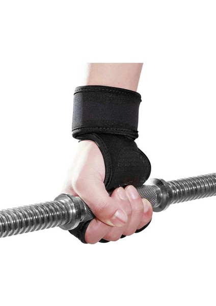 C-Siyah Yok Başparmak Tarzı M Beden Yeni 1 Çift Ağırlık Kaldırma Eğitim Eldivenleri Kadın Erkek Fitness Spor Vücut Geliştirme Jimnastik Sapları Spor Salonu El Palm Koruyucu Eldiven (Yurt Dışından)